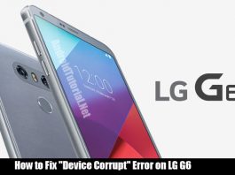 fix device corrupt error on lg g6