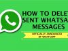 How to Delete WhatsApp Sent Messages