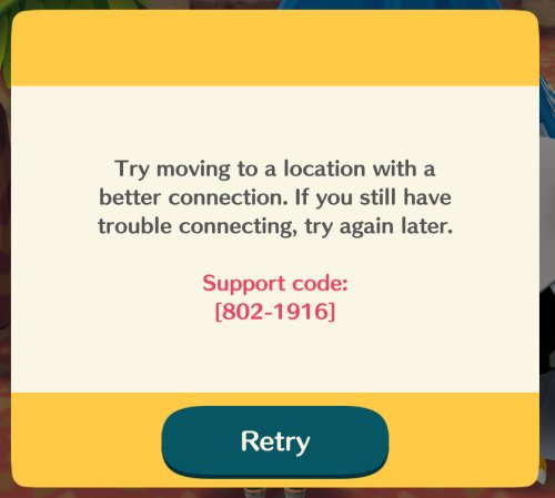 Animal Crossing Pocket Camp Connection and Communication Errors