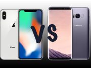 iPhone X versus Galaxy S8