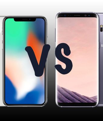 iPhone X versus Galaxy S8