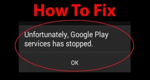 Google Play Services has stopped Error