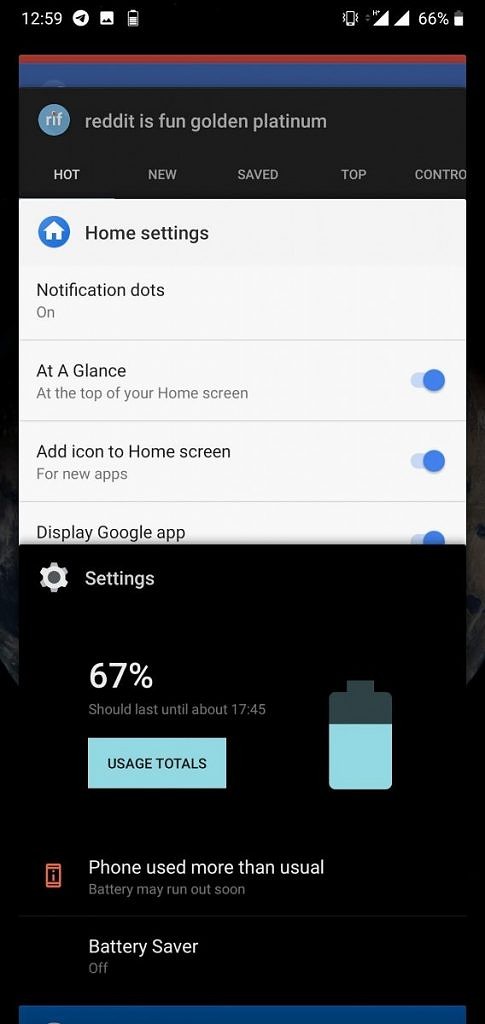 Vertical Recent Apps Screen