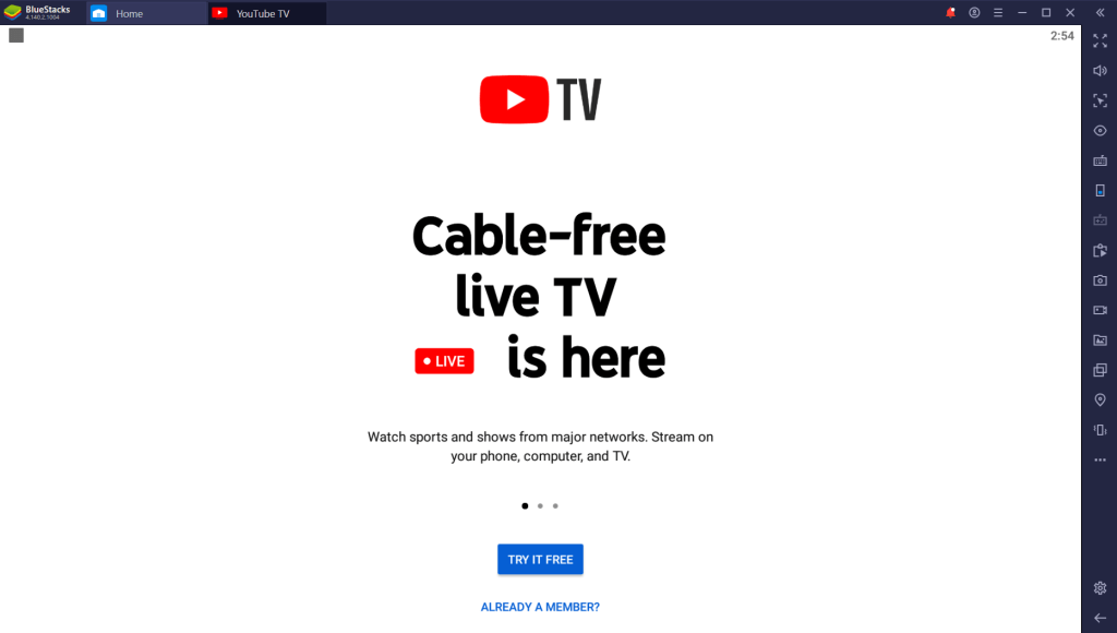 Download YouTube TV for PC